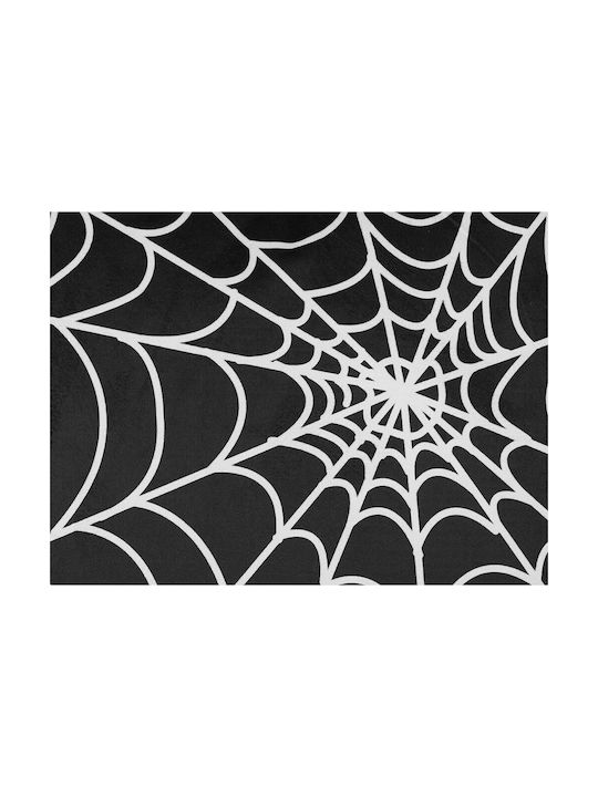 Beliani Μαξιλάρι Καναπέ από Βελούδο Black With White 45x45εκ.