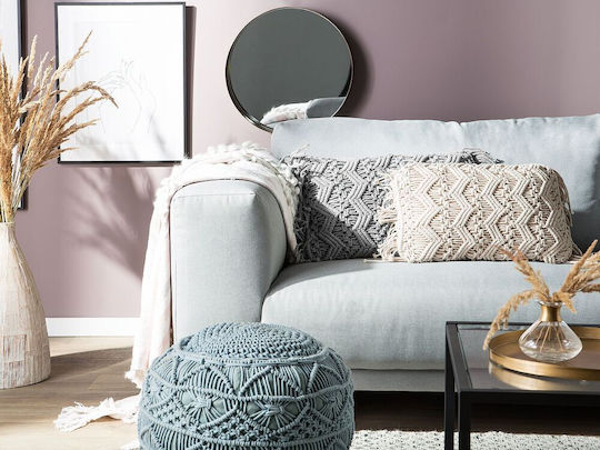 Beliani Μαξιλάρι Καναπέ από 100% Βαμβάκι Grey 30x45εκ.