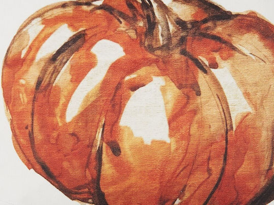 Beliani Perna De Canapea Din Catifea Bej Cu Portocaliu 45x45cm