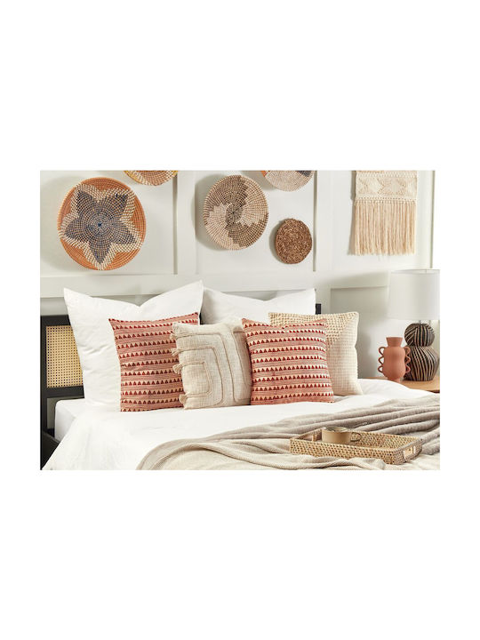 Beliani Sofa-Kissen aus 100% Baumwolle Rote 45x45cm