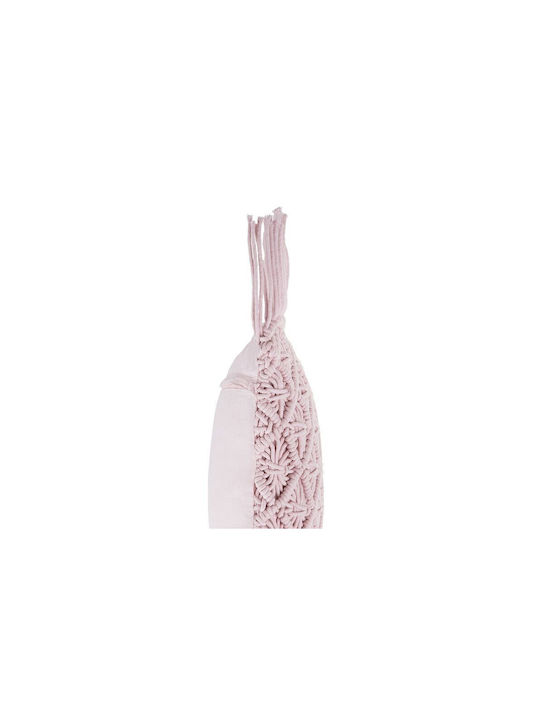 Beliani Μαξιλάρι Καναπέ από 100% Βαμβάκι Pink 40x40εκ.