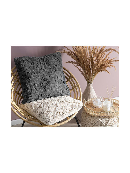 Beliani Sofa Cushion 100% Cotton Grey 45x45cm