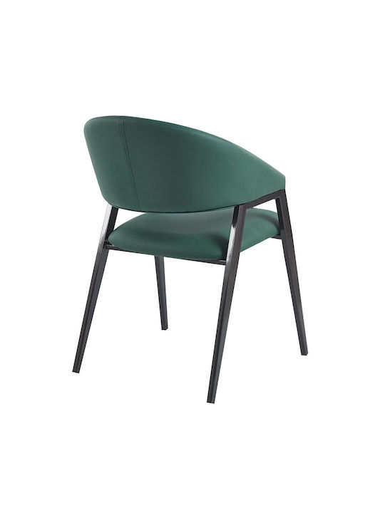 Deli Scaune Sala de mese Metalice Black/green 2buc 56x62x83buc