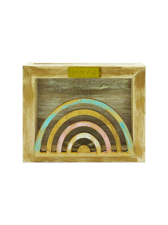 Hängend Glücksbringer Mehrfarbig aus Holz 12x12cm 1Stück