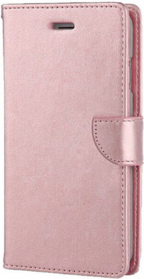 Synthetic Leather Book Rose Gold (Redmi 12C)