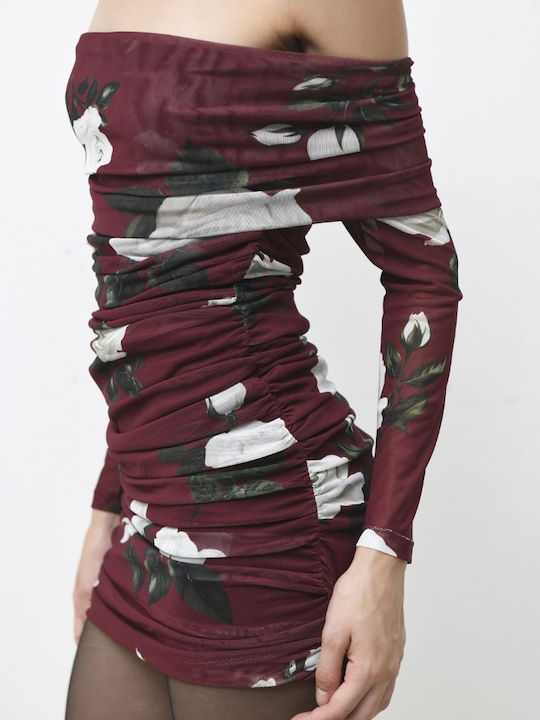 Mini Abendkleid Burgundisch