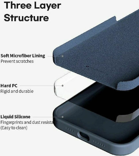 Mercury Back Cover Silicone Navy Blue (iPhone 14 Pro)