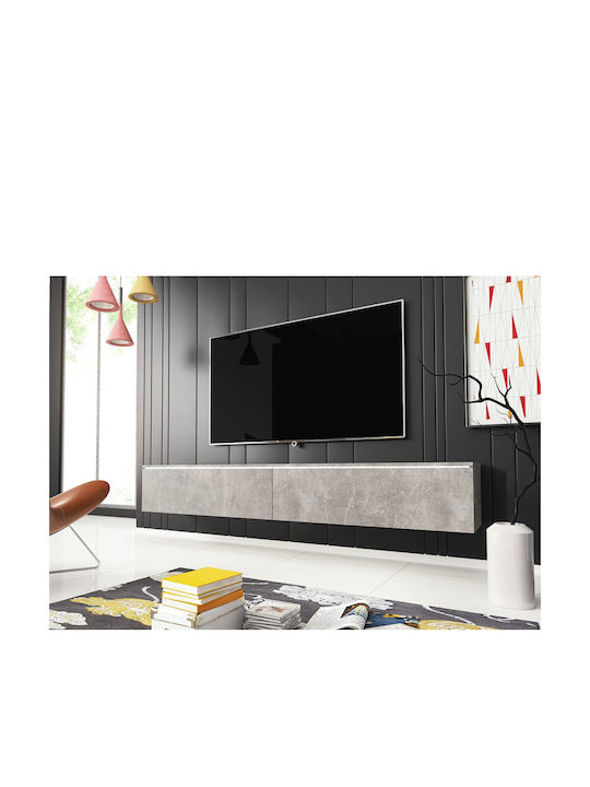 Шкаф за телевизор Дървен Dalia Plus с LED Осветление Natural / Black Д180xШ33xВ30см