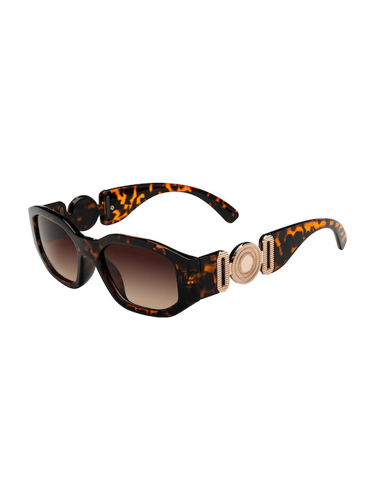 Women's Sunglasses with Brown Tartaruga Plastic Frame and Brown Gradient Polarized Lens 02-3173-3