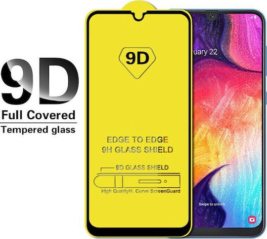 9D Full Face Tempered Glass Μαύρο (Galaxy A30s)