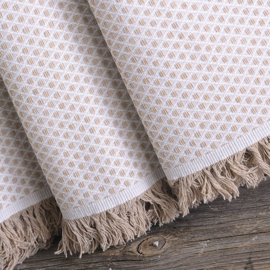 Rythmos Matis Decken & Couchdecken Viersitzer-Sofa Überwurf Jacquard 180x330cm 02 Beige