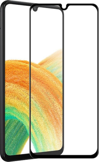 Glass Adeziv complet Full Face Tempered Glass Negru (Galaxy A33)