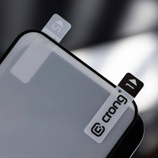 Crong 7D Nano Flexible 0.3mm Full Face Tempered Glass Μαύρο (iPhone 14 Pro)