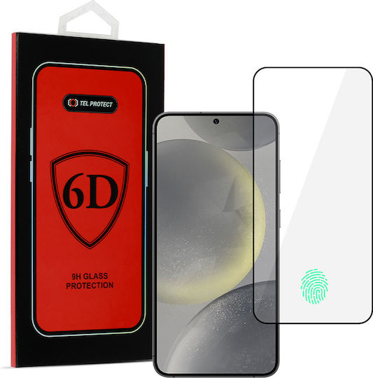 Glas 5D Vollkleber Vollflächig gehärtetes Glas Schwarz (Galaxy S24+)