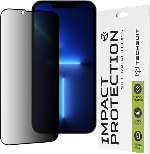 Techsuit Full Glue Privacy Full Face Tempered Glass Black (iPhone 13 Pro Max)