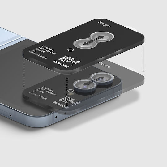 Ringke Προστασία Κάμερας Tempered Glass Μαύρο για το Galaxy Z Flip6 / Z Flip7 FE