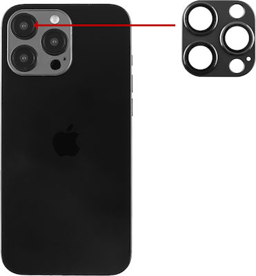 Volte-Tel Glass Cover Kameraschutz Gehärtetes Glas Black für das iPhone 16 Pro / 16 Pro Max