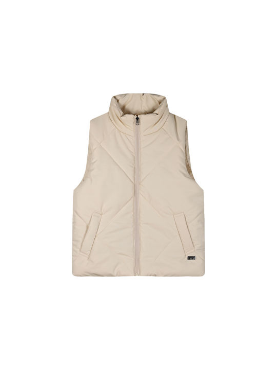 Energiers Kids Casual Jacket Sleeveless with Hood Cream