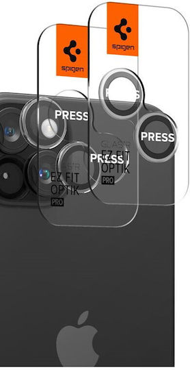 Spigen Optik Pro EZ Fit Προστασία Κάμερας Tempered Glass Διάφανο για το Apple iPhone 15/15 Plus/14/14 Plus.