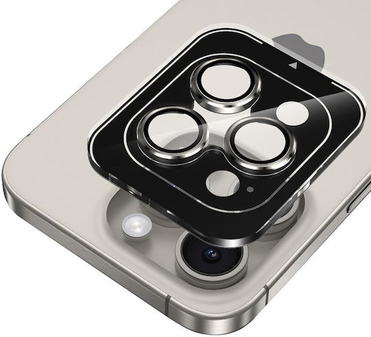 Hofi Camring Pro+ Kameraschutz Gehärtetes Glas Black für das iPhone 15 / 15 Plus