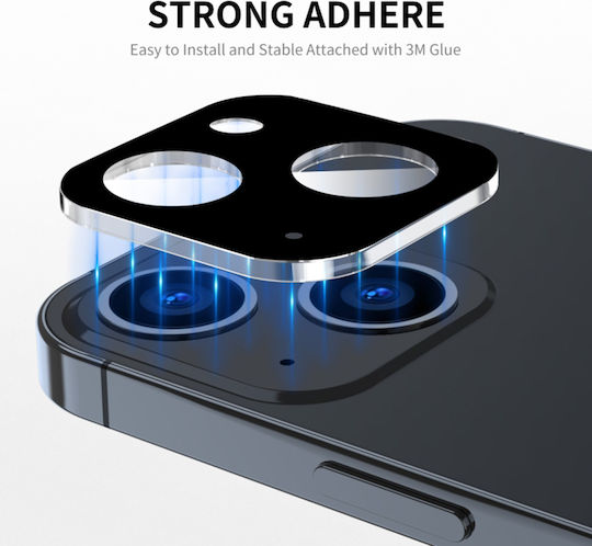 Techsuit Full Kameraschutz Gehärtetes Glas Black für das iPhone 15