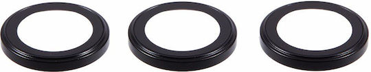 Rings Camera Protection Tempered Glass Black for the iPhone 16 Pro, iPhone 16 Pro Max