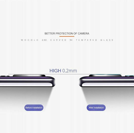 Mocolo Camera Lens Tempered Glass Προστασία Κάμερας Tempered Glass Μαύρο για το iPhone 12 Pro Max