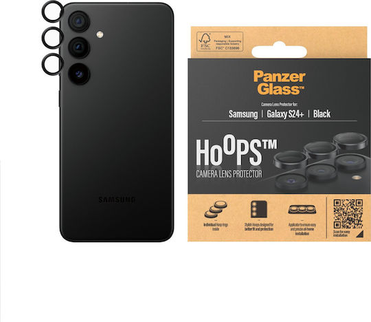 PanzerGlass Hoops Προστασία Κάμερας Tempered Glass Μαύρο για το Samsung S24 Plus