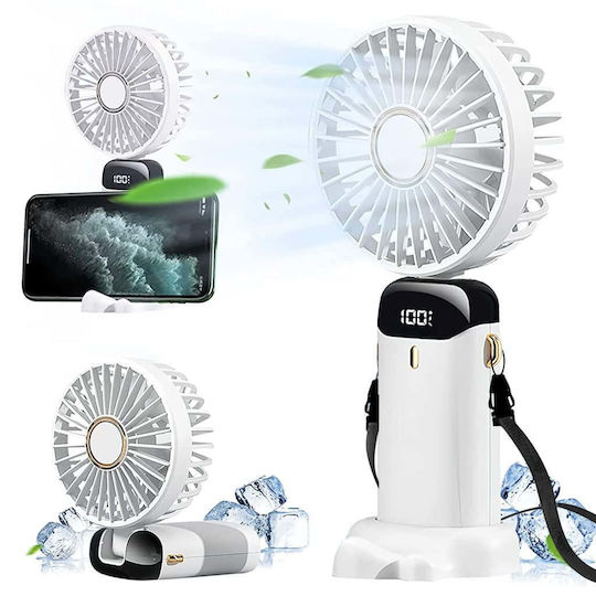 Ventilator De Mână USB Pliabil Alb