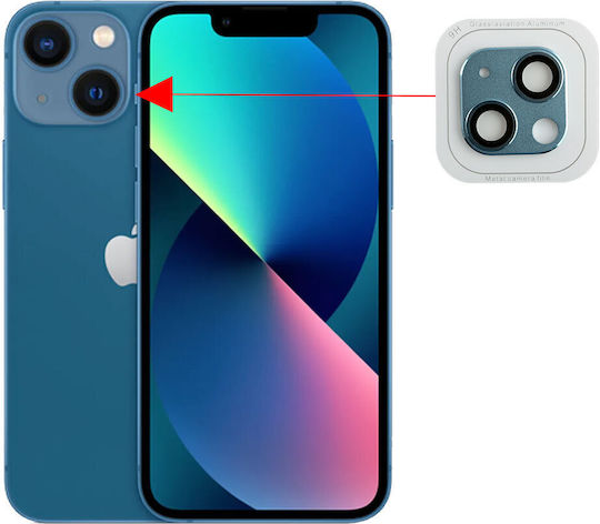 Volte-Tel Electroplating Camera Protection Metal Frame Blue for the iPhone 13 / 13 mini
