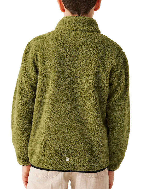 Kinderstrickjacke Fleece Grün