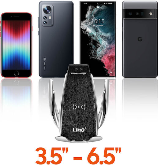 LinQ Car Mobile Mount 3.5-6.5 Inches with Adjustable Hooks Black