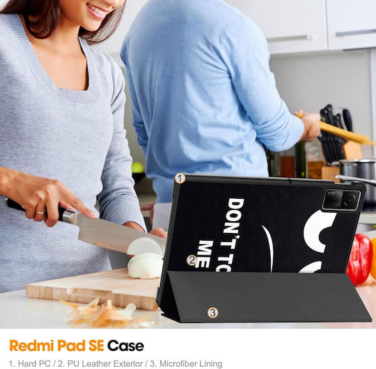 Husă Ultra Slim Smart Cover Pt Xiaomi Redmi Pad Se 11.0 Inch 2023 Don't Touch