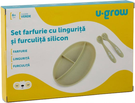 U-Grow Baby Food Plate made of Silicone 3pcs