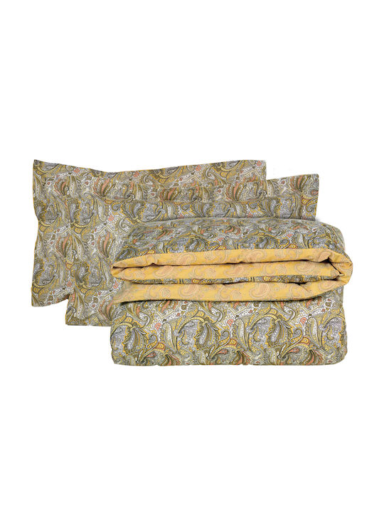 Das Home Sheet Sets Queen 240x260cm. Happy 9651 Ivory, Ochre, Taupe 4pcs