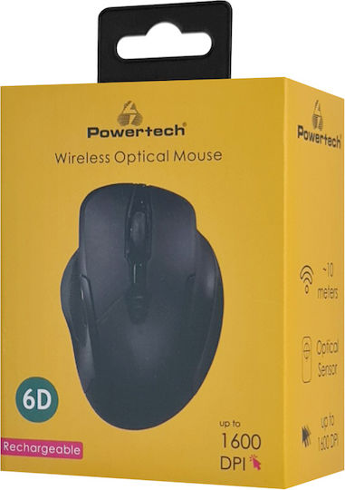Powertech PT-1288 Kabellos Ergonomisch Maus Schwarz