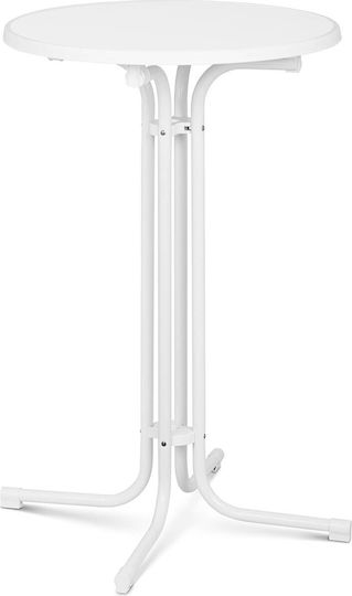 Τραπέζι Μπαρ Catering Πτυσσόμενο 70x70x110 White Τραπέζι Μπαρ Catering Πτυσσόμενο 70x70x110 White