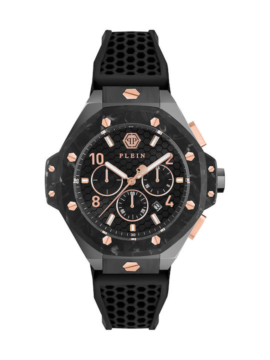 Philipp Plein Chrono Royal Ρολόι Μπαταρίας με Καουτσούκ Λουράκι