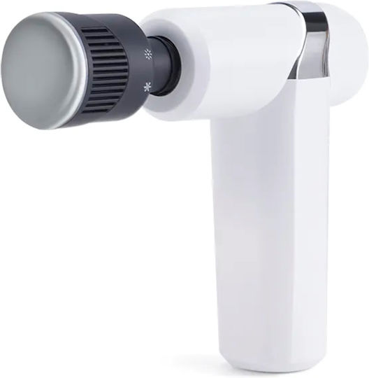 Pistol de Masaj Mini Fără Fir cu 5 Trepte Compresie Cald-Rece King Relax Alb