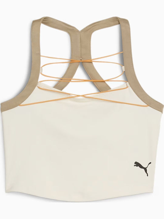 Dare To Women's Crop Top Sleeveless Alpine Snow