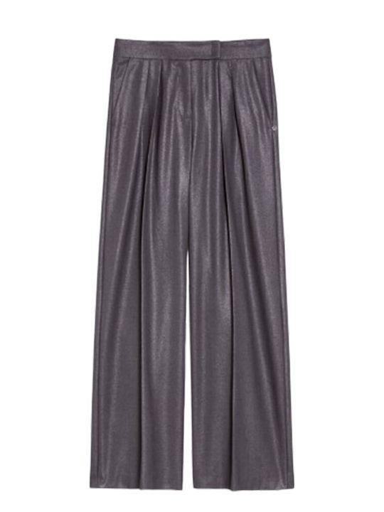 Women's Fabric Trousers Dark Grey