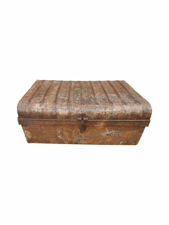 Decorative Trunk Alexandra House Living Brown Iron Craft Style 49 X 33 X 71 Cm