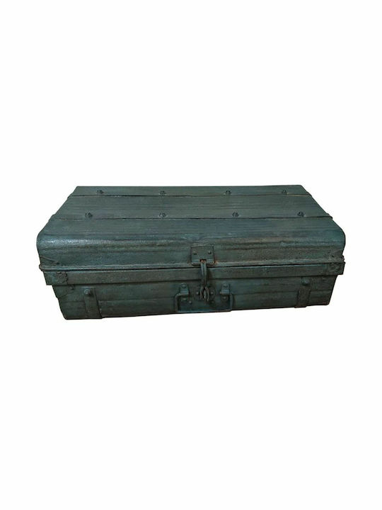 Decorative Trunk Alexandra House Living Grey Iron Craft Style 37 X 24 X 69 Cm