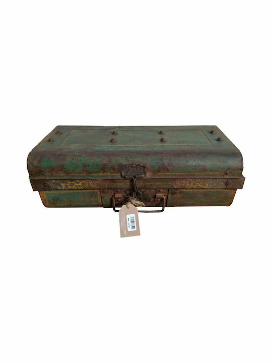 Decorative Trunk Alexandra House Living Brown Iron Craft Style 28 X 18 X 53 Cm