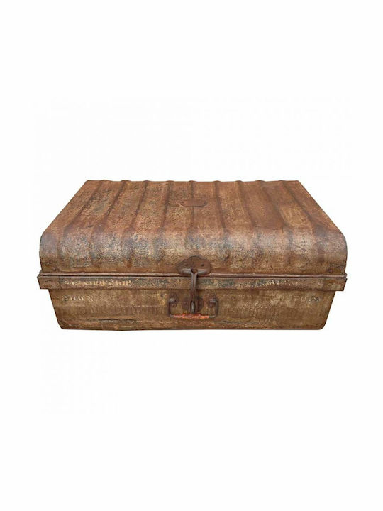 Decorative Trunk Alexandra House Living Brown Iron Craft Style 45 X 29 X 67 Cm