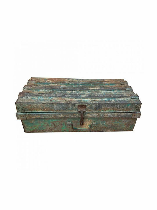 Decorative Trunk Alexandra House Living Brown Iron Craft Style 32 X 21 X 61 Cm