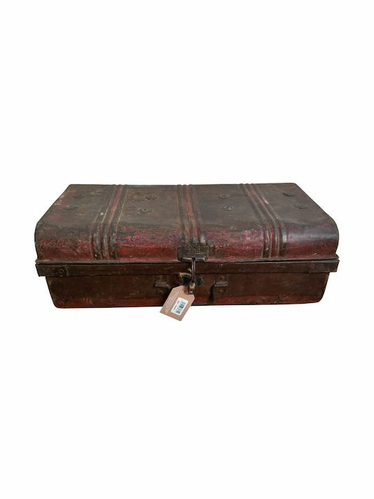 Decorative Trunk Alexandra House Living Brown Iron Craft Style 32 X 21 X 59 Cm