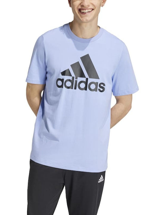 Adidas Ανδρικό Αθλητικό T-shirt Κοντομάνικο Γαλάζιο