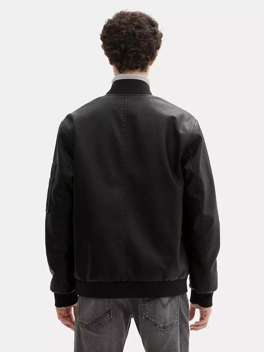 Jacket Made of Synthetic Leather Black