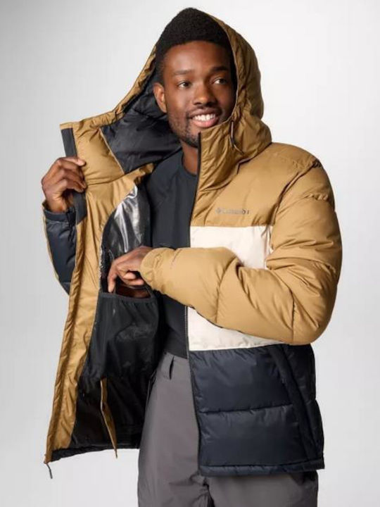 Slope Χειμωνιάτικο Μπουφάν Puffer Brown, White, Black
